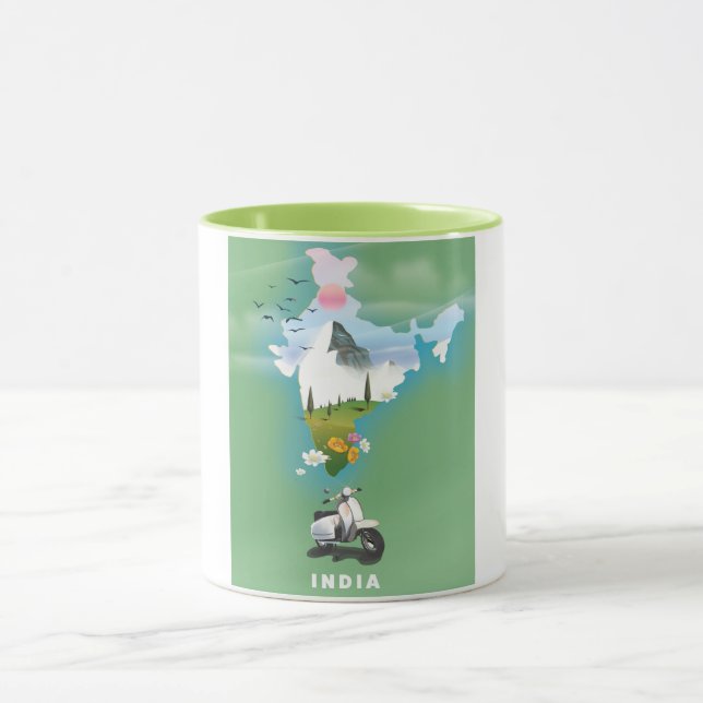 India travel poster mug (Center)