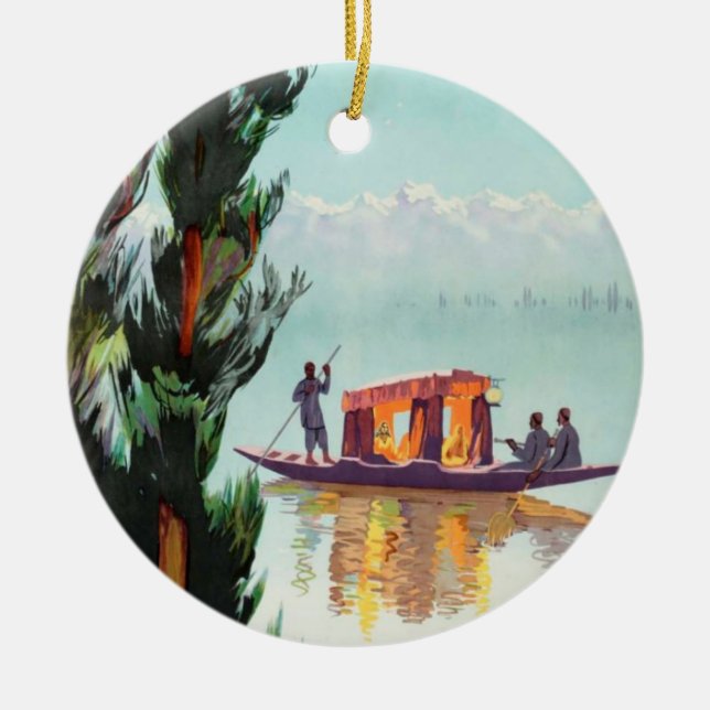 India Travel Poster ornament (Front)