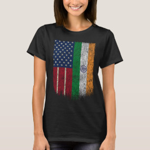 India USA  Indian American Flag Pride Vintage T-Shirt