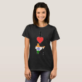 India Vertical I Love Indian Flag Map Women's T-Shirt (Front Full)