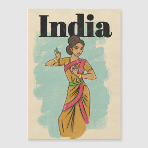 India vintage travel poster
