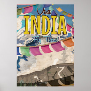 India Vintage Travel poster