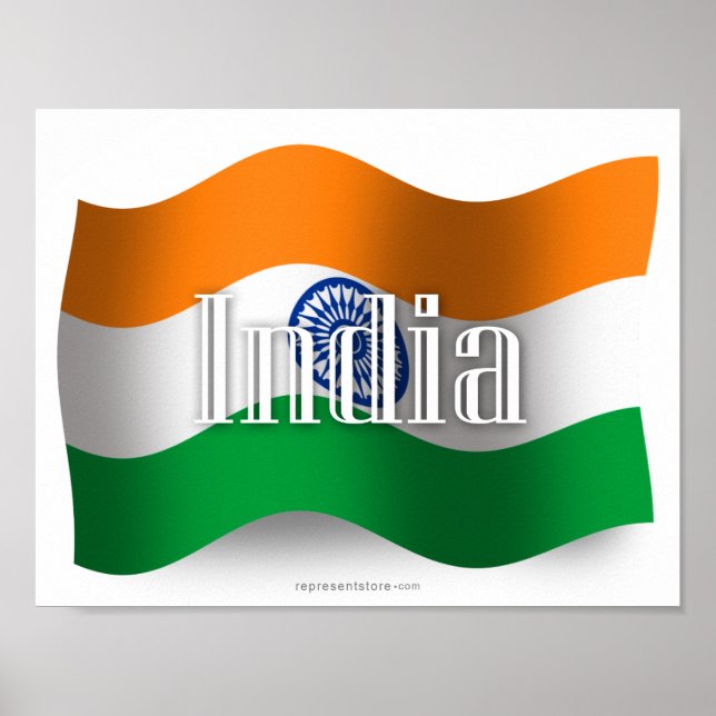 India Waving Flag Poster (Front)