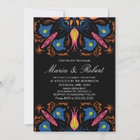India Wedding Theme Elephant Floral Black