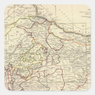 India XII Index map Square Sticker