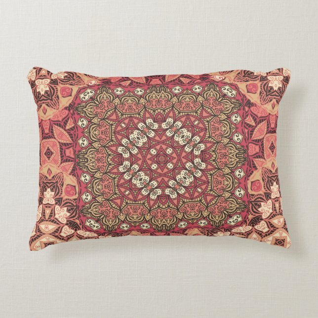 Indian abstract medallion pattern. Boho and gypsy  Decorative Cushion (Front)