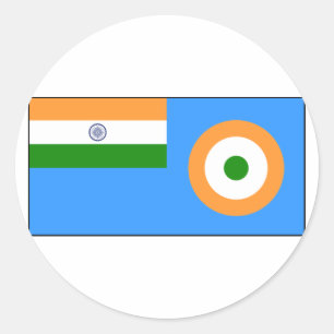 Indian Air Force Flag Classic Round Sticker