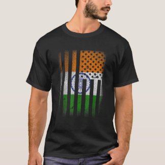 Indian American Flag India Usa Pride America T-Shirt