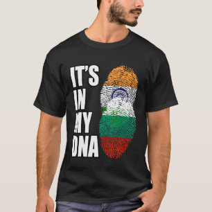 Indian And Bulgarian Mix DNA Flag Heritage T-Shirt