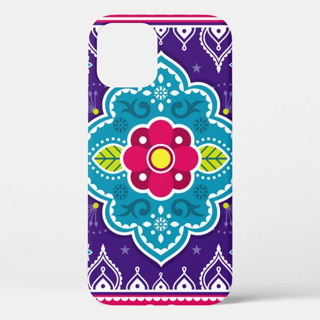 Indian and Pakistani truck art seamless pattern de Case-Mate iPhone Case (Back)