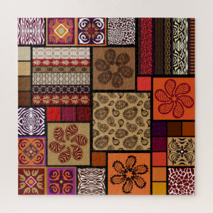 Indian arts, mega seamless creative set. jigsaw puzzle