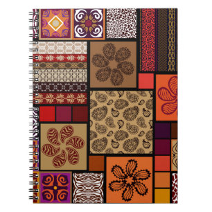 Indian arts, mega seamless creative set. notebook