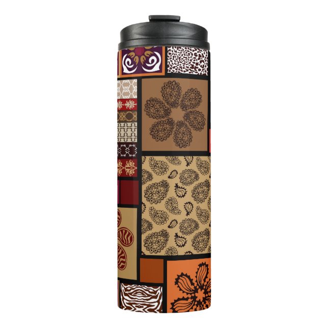 Indian arts, mega seamless creative set. thermal tumbler (Front)