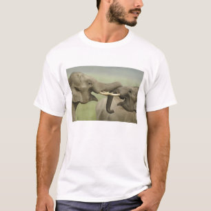 Indian Asian Elephants play Fighting T-Shirt