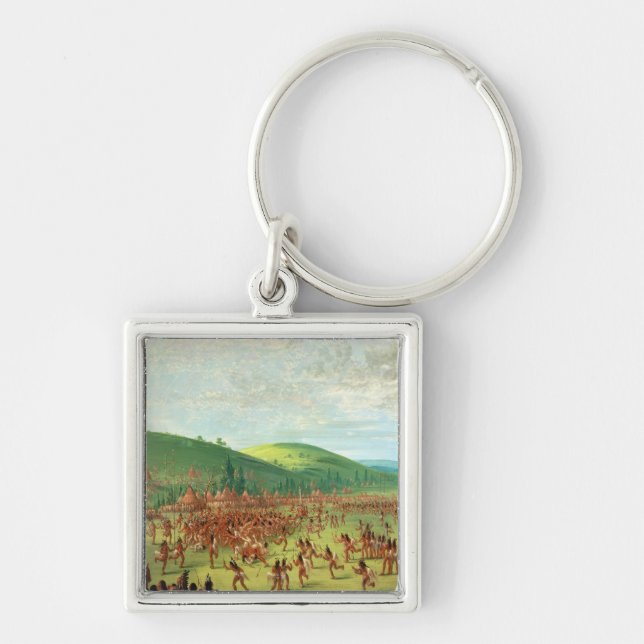 Indian Ball Game Key Ring (Front)