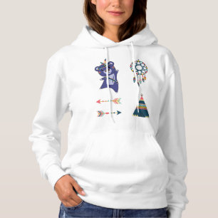 Indian Bear Sticker Set Bear Teepee Dream Catcher Hoodie