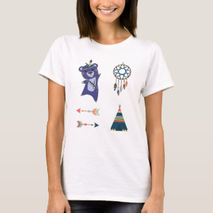 Indian Bear Sticker Set Bear Teepee Dream Catcher T-Shirt