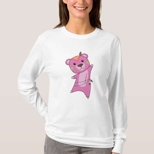 Indian Bears Bear Fashing Teddy Feather T-Shirt (Front)