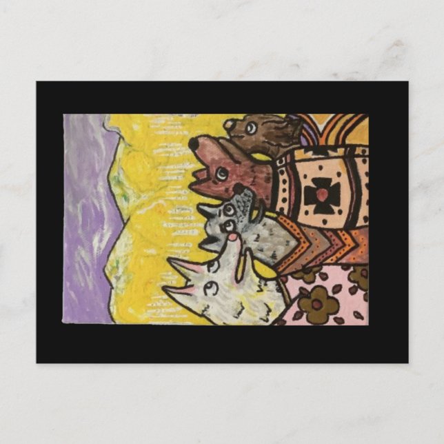 Indian Blanket Dogs, Aspen Glow Postcard (Front)