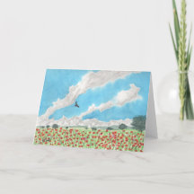 Indian Blanket flowers blank greeting card