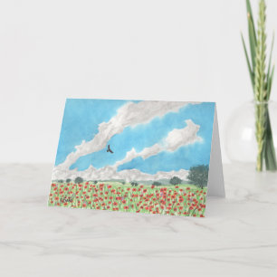 Indian Blanket flowers blank greeting card