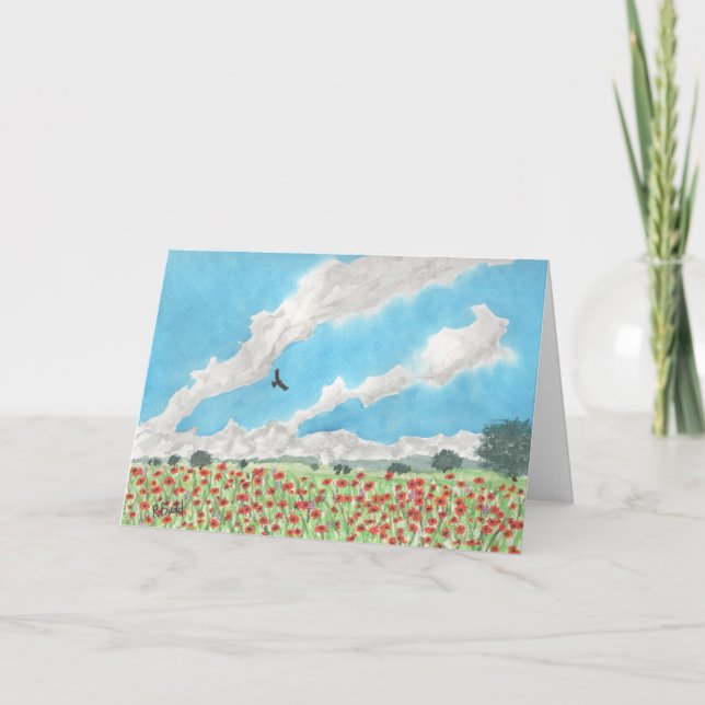 Indian Blanket flowers blank greeting card (Front)