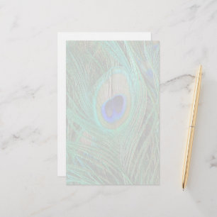 Indian Blue Peacock Feather Stationery