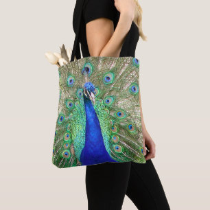 Indian Blue Peacock Tote Bag