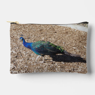 Indian Blue Peafowl zipper bag
