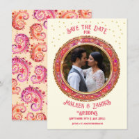 Indian Bride Groom Save the Date