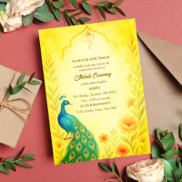 Indian Bride Mehndi Ceremony Peacock Floral