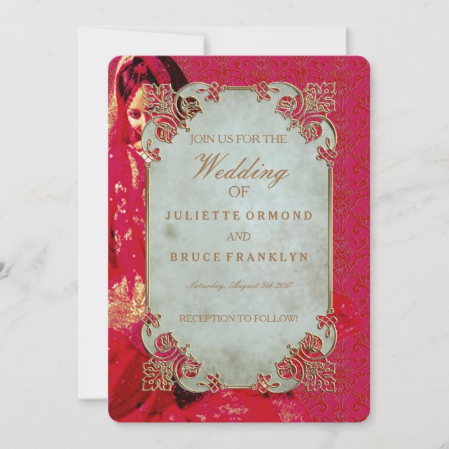 Indian Bride ~ Wedding Invitation (Front)