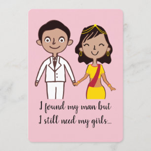 Indian Bridesmaid - guy and girl Invitation