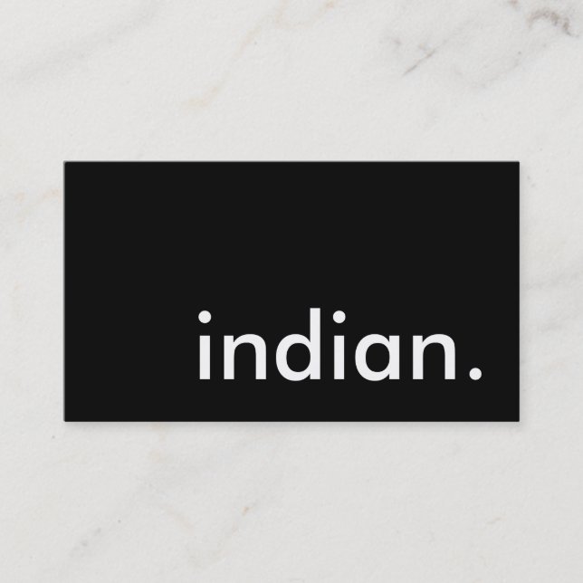 indian. business card (Front)