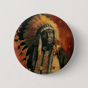 Indian_Chief 6 Cm Round Badge