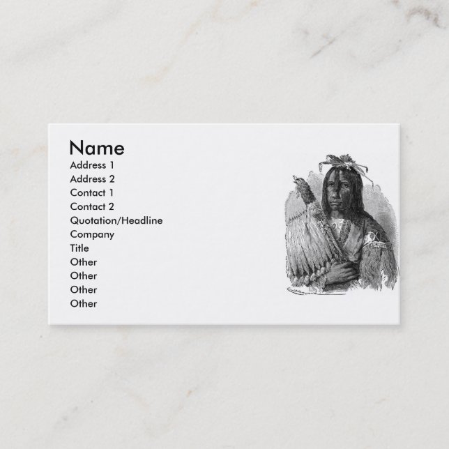 Indian Chief Business Card (Front)
