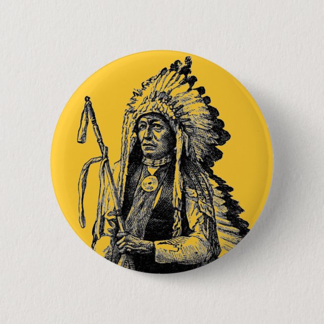 Indian Chief Button (Front)