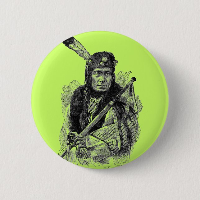 Indian Chief Button (Front)