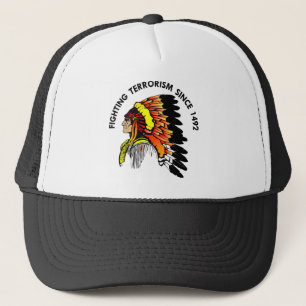 Indian Chief Fighting Terrorism Trucker Hat