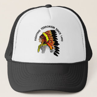 Indian Chief Fighting Terrorism Trucker Hat