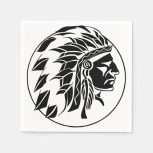 Indian Chief Head Napkin