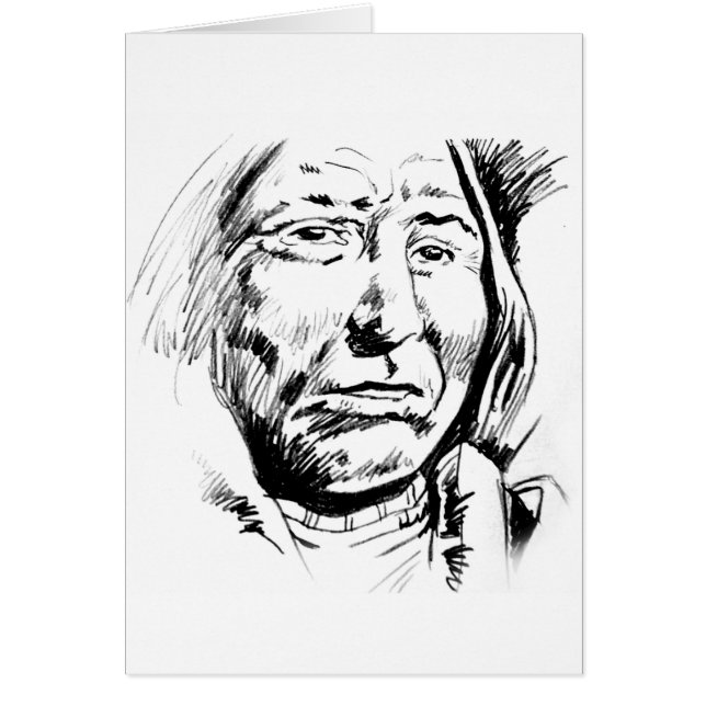 Indian Chief Ink Sketch Motivational (Front)