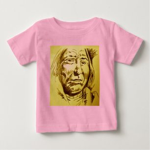 Indian Chief Pencil Sketch Baby T-Shirt