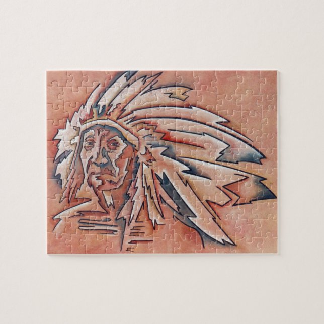 Indian Chief puzzle (Horizontal)