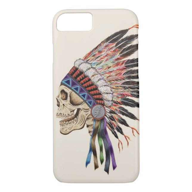 Indian Chief Skull iPhone 7 case (Back)