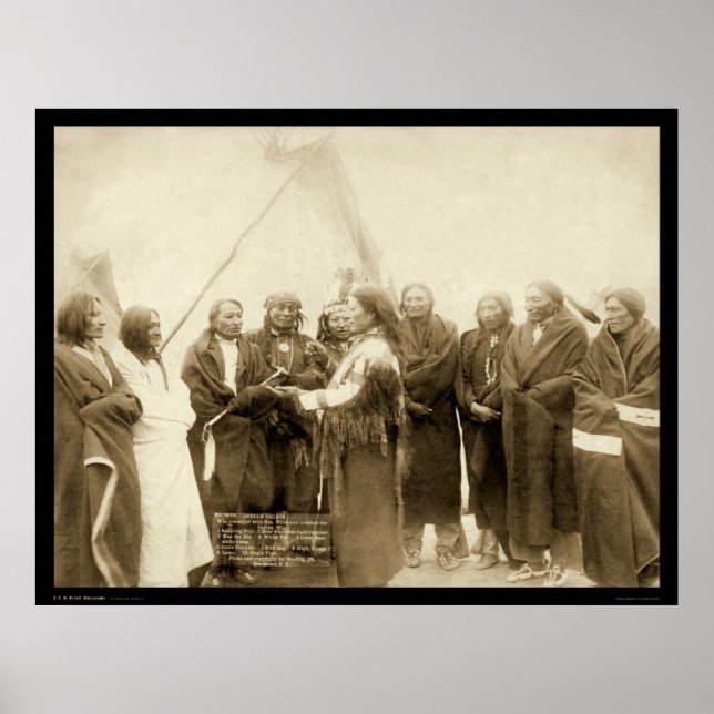 Indian Chiefs with General Miles SD 1891 Poster (Front)