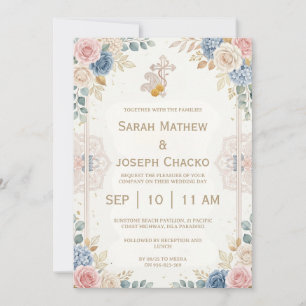 indian christian wedding invitation