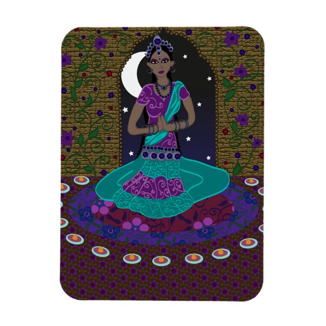 Indian Classical Dancer Magnet (Vertical)