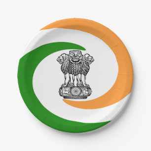Indian Coat of arms Paper Plate