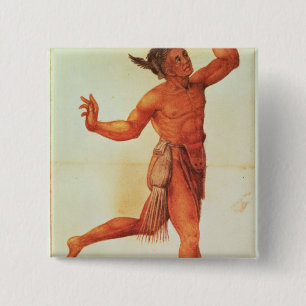 Indian Conjuror 15 Cm Square Badge